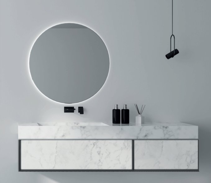 Lavabo con piano in gres