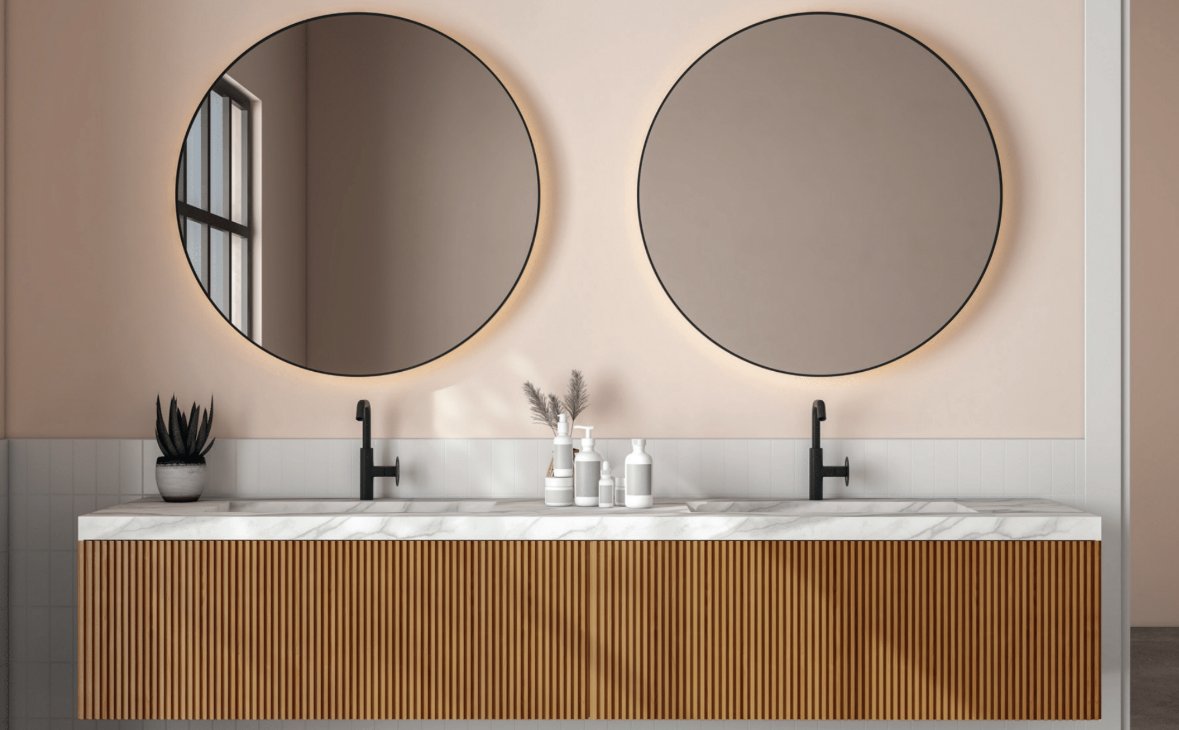 Lavabo doppio dogato in legno